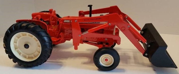 lot 50 image: SpecCast Allis Chalmers 116th Scale D-19 Toy Tractor with Loader - See Description