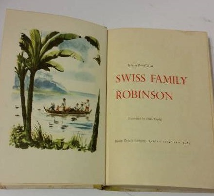lot 83 image: 1955 Nelson Doubleday Junior Deluxe Editions Swiss Family Robinson by Johann David Wyss