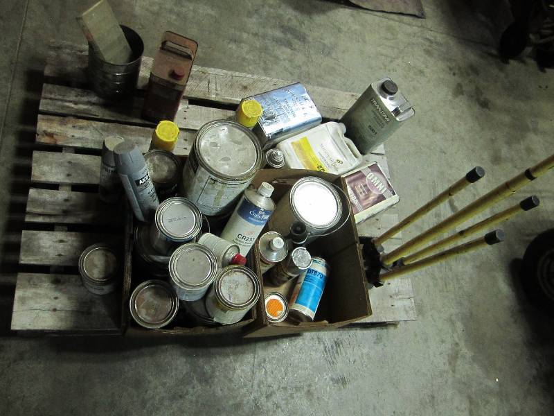 lot 64 image: Lot of paint, chemicals, some parti...