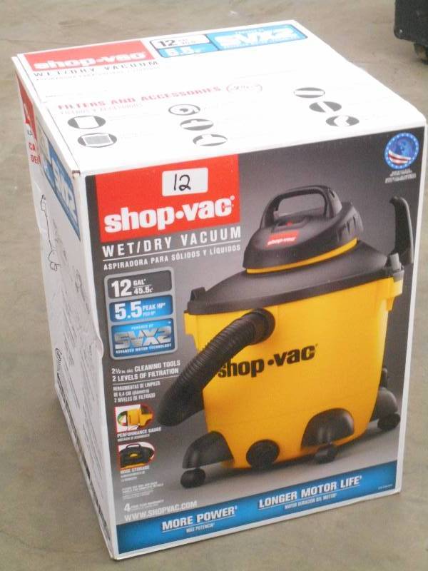 New Shop-Vac 5.5HP 12-Gallon WetDr...