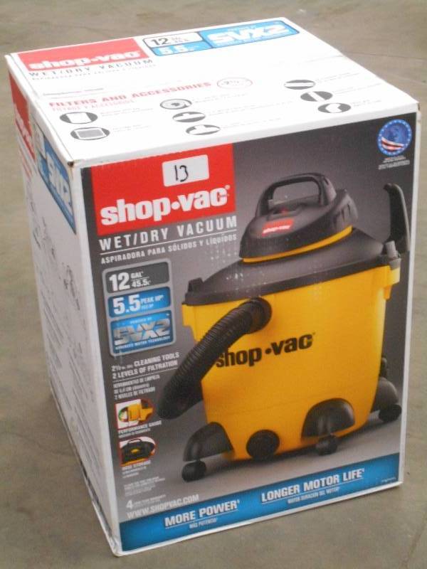 New Shop-Vac 5.5HP 12-Gallon WetDr...