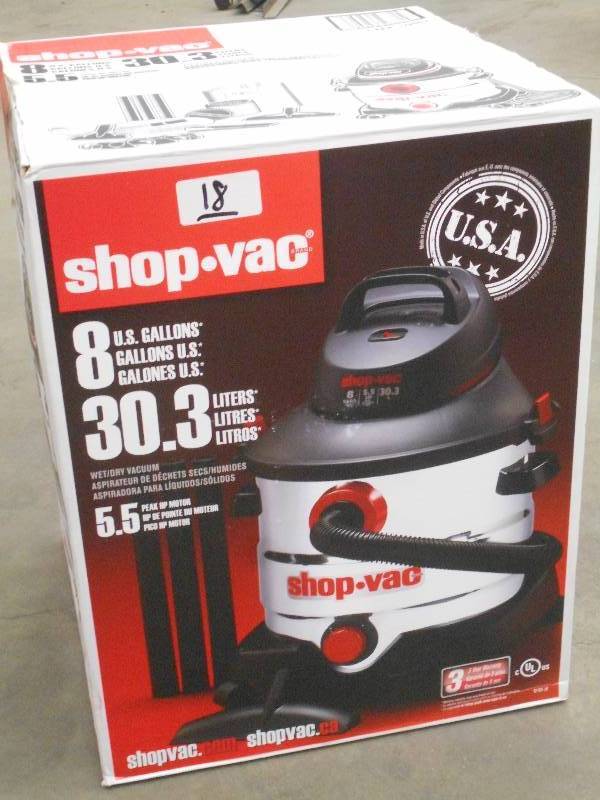 New Shop-Vac 5.5HP 8-Gallon WetDry...