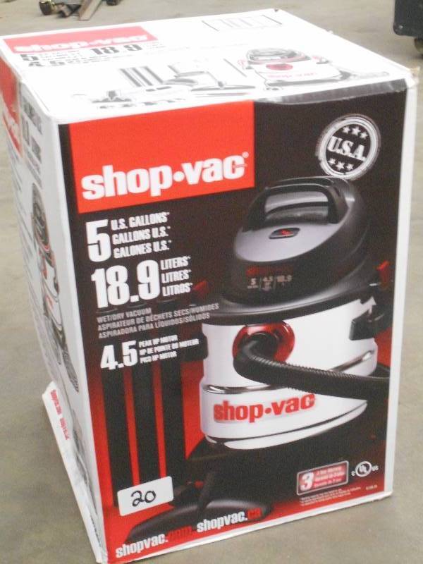 New Shop-Vac 4.5HP WetDry Vacuum, ...