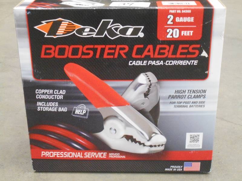 New Deka 2-Gauge 20ft Booster Cable...