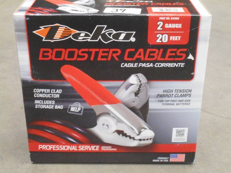 New Deka 2-Gauge 20ft Booster Cable...