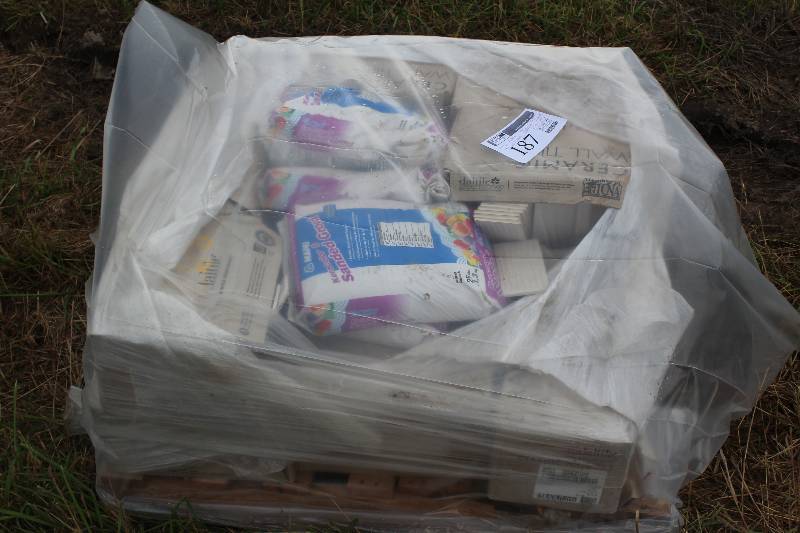 lot 187 image: Lot of (Approximately 15) Boxes of Wall Tile & (Approximately 4) Bags of Grout