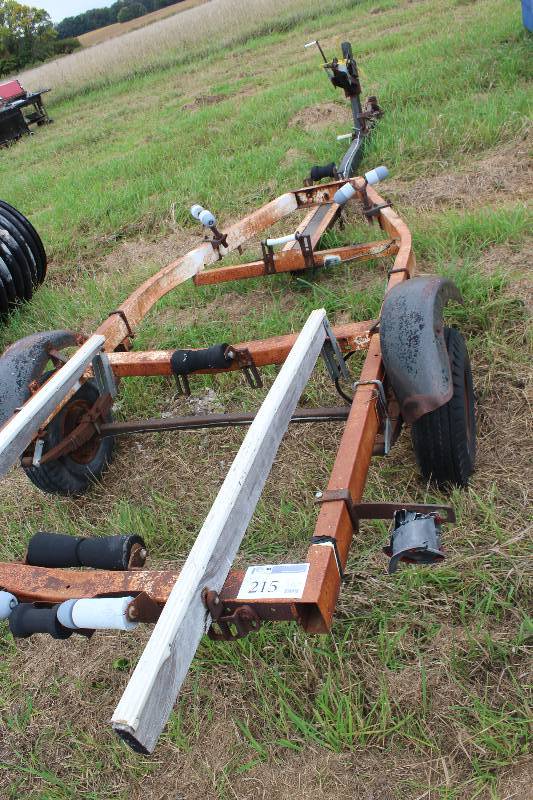 lot 215 image: 1984 Shop Built, Single Axle , Bunk Style Boat Trailer