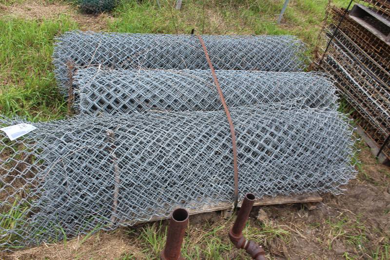 lot 82 image: Lot of (3) rolls of Chain link Fencing