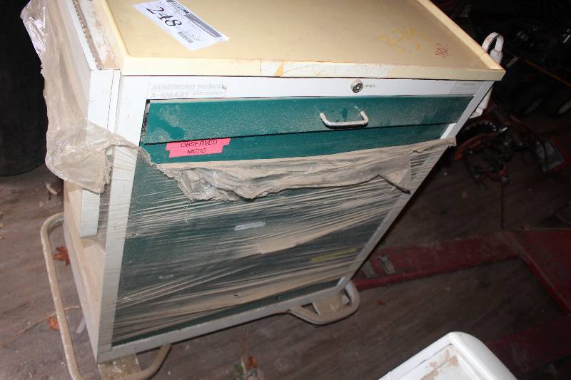 lot 248 image: 3-Drawer Medical Cart
