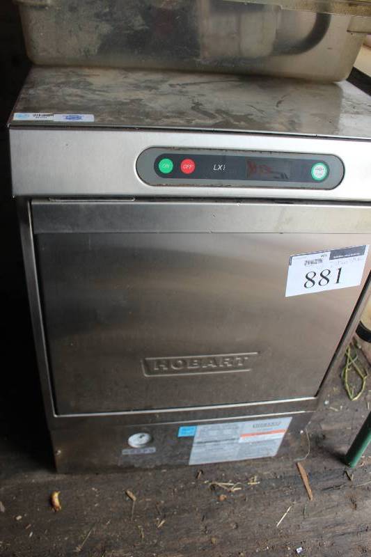 lot 881 image: Hobart Commercial Stainless Steel Dishwasher