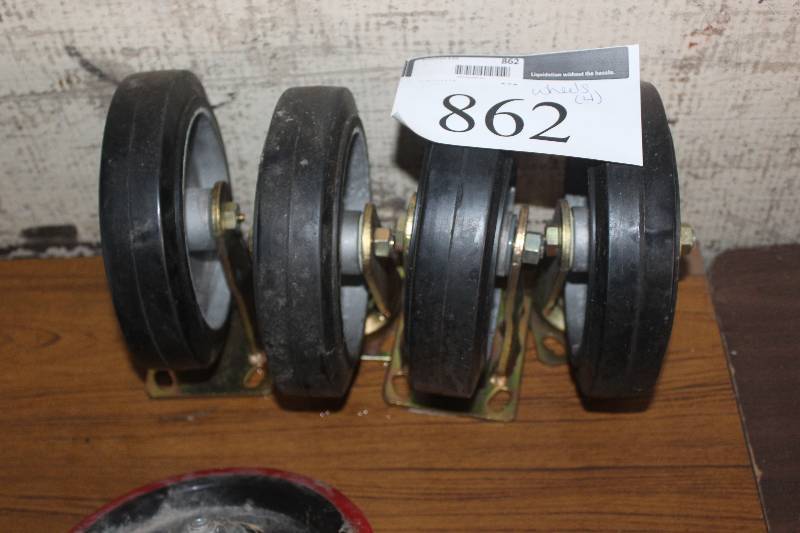 lot 862 image: Lot of (4) Caster Wheels