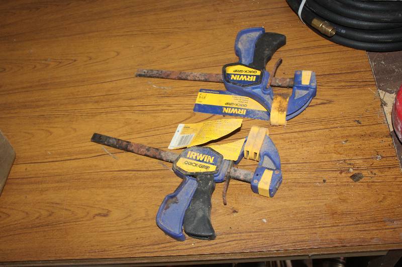 lot 856 image: Lot of (2) Irwin Quick Grip Clamps