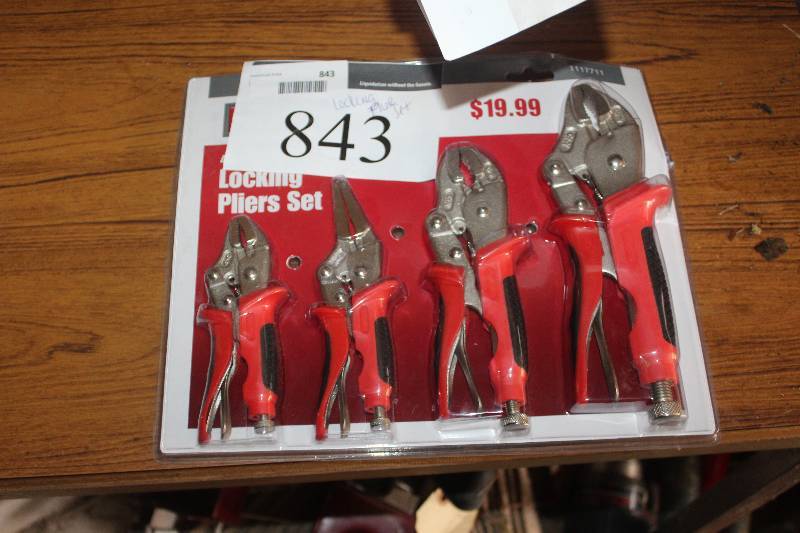 lot 843 image: 4-Piece Locking Plier Set