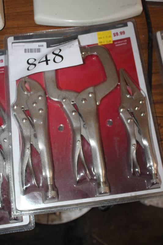 lot 848 image: 3-Piece Locking Pliers Set