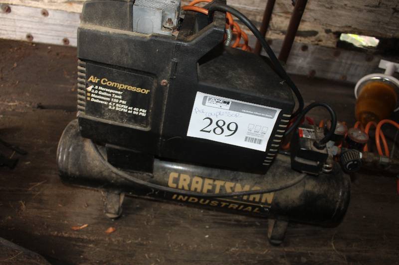 lot 289 image: Craftsman Industrial 3.0-Gallon 120PSI 1.5HP Air Compressor