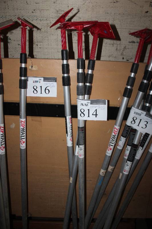 lot 814 image: Lot of (4) Zip Wall Spring Loaded Poles