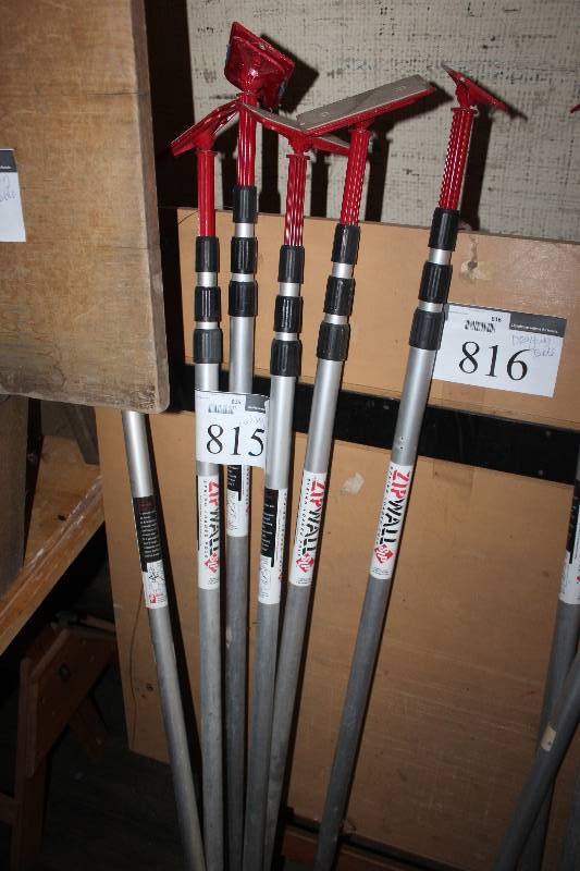 lot 815 image: Lot of (6) Zip Wall Spring Loaded Poles