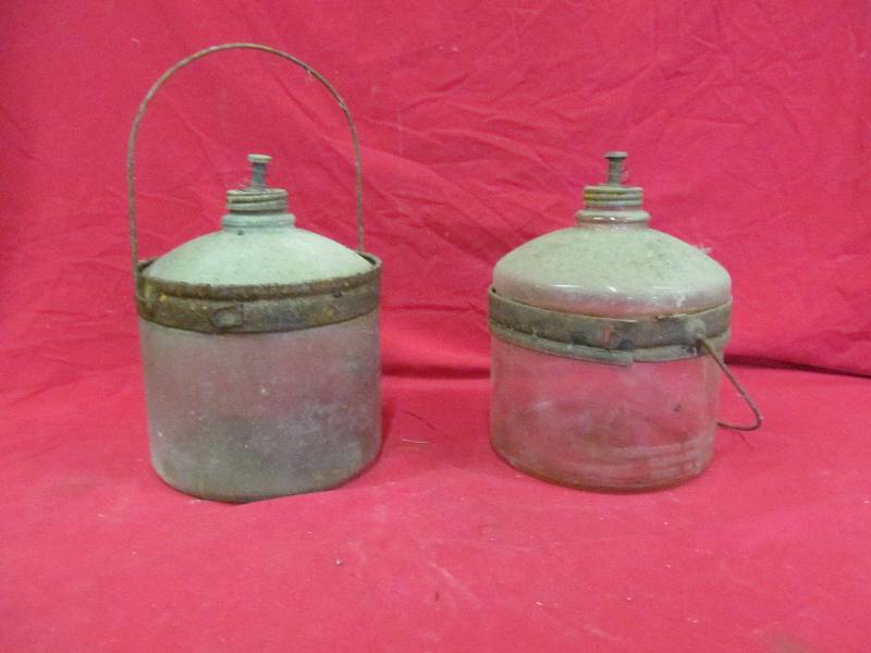 lot 57 image: vintage fuel canisters