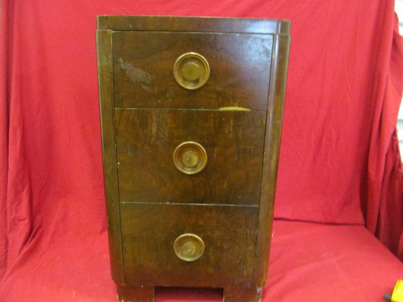 lot 60 image: vintage wood dresser