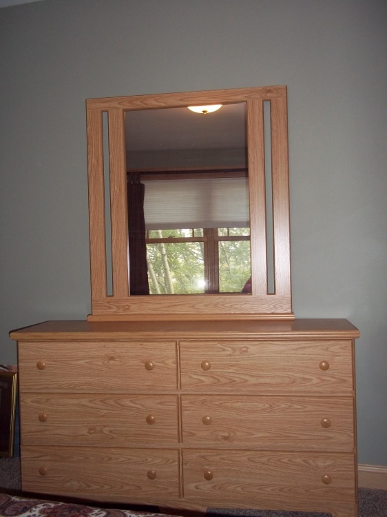 Lang 6 Drawer dresser with Mirror 57 x 16 x 32