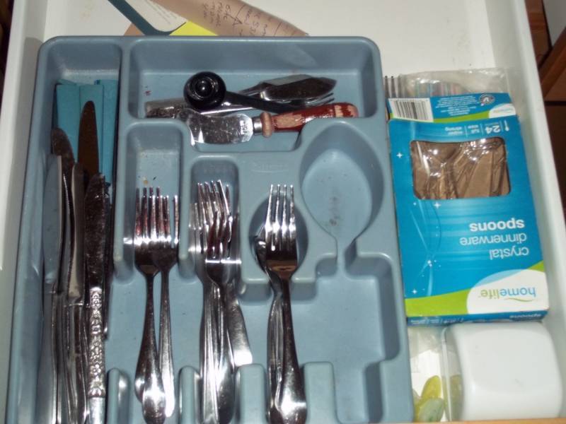 Tray of Silverware