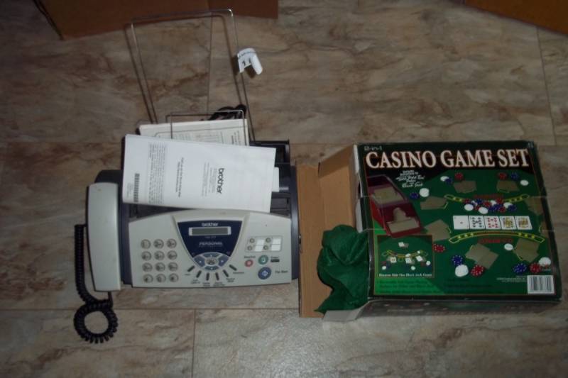 Casino game and fax machine