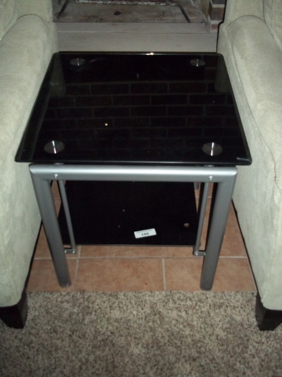 Black end table 22 square