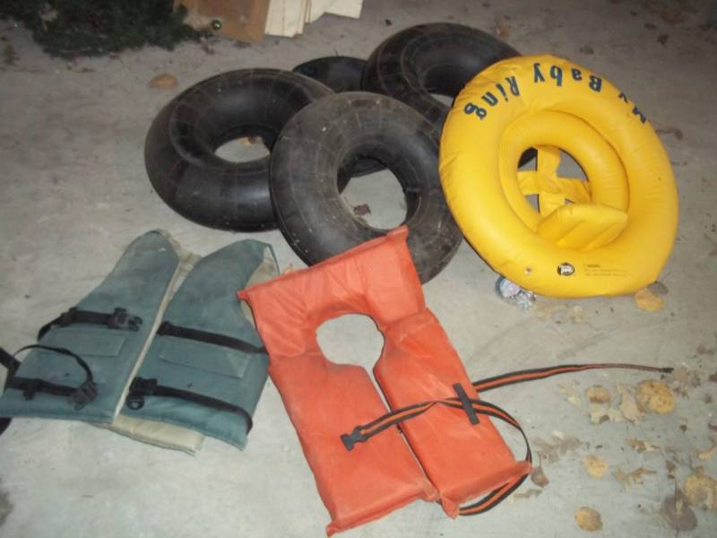 Swim tubes and life jackets