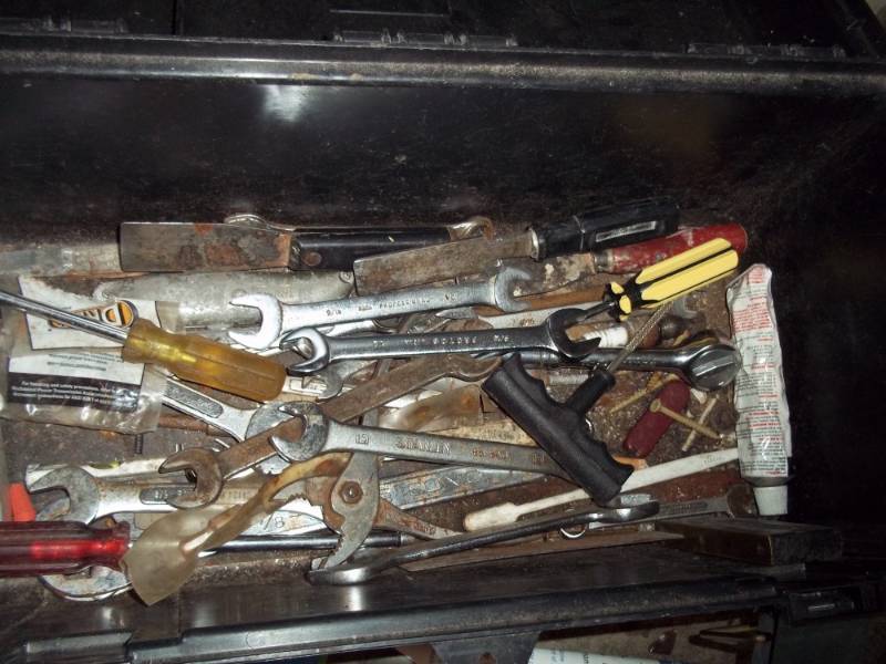 Tool box with tools