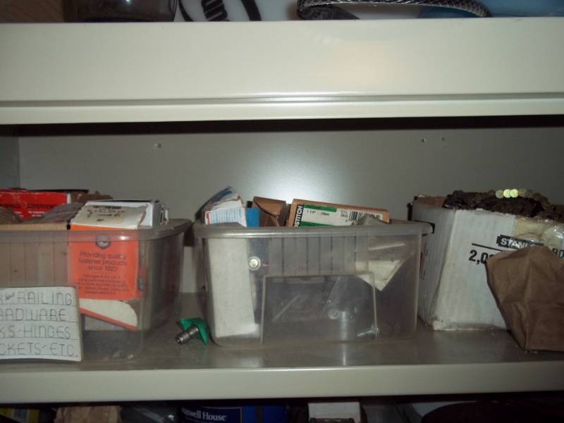 Hardware with boxes of screws and nails