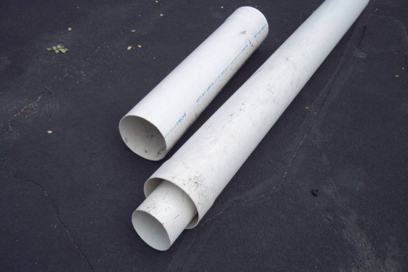 8 and 6 inch pvc pipe