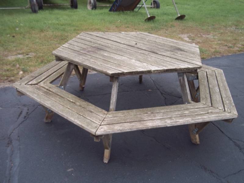 Hexagon picnic table needs TLC