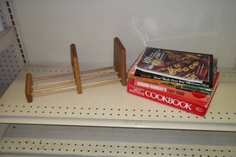 Cookbooks and cookbook holder