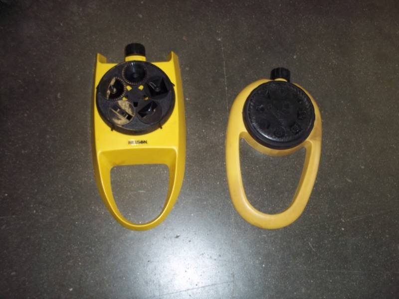 lot 179 image: pair of yellow sprinklers