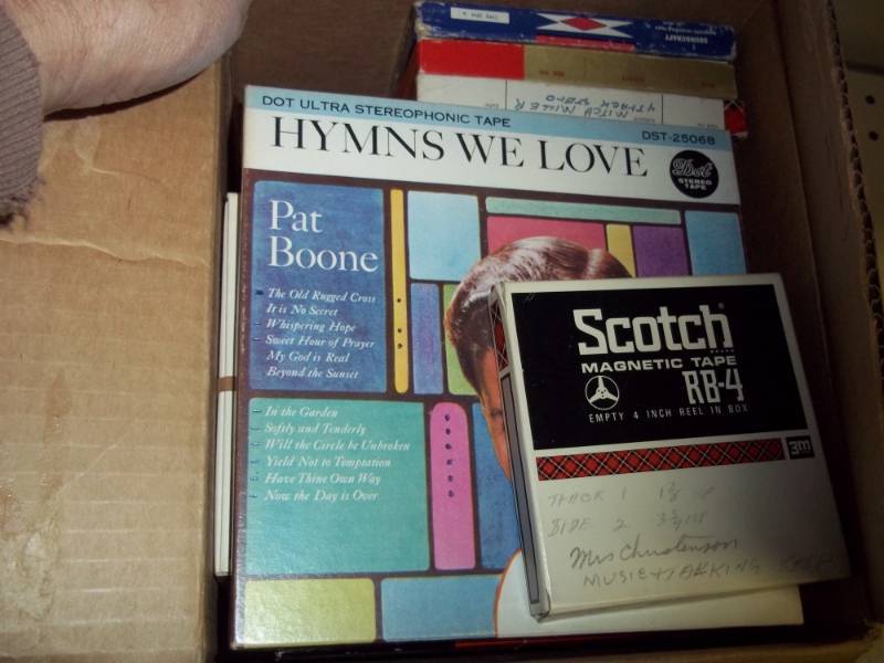 lot 192 image: Box of magnetic stereophonic tape