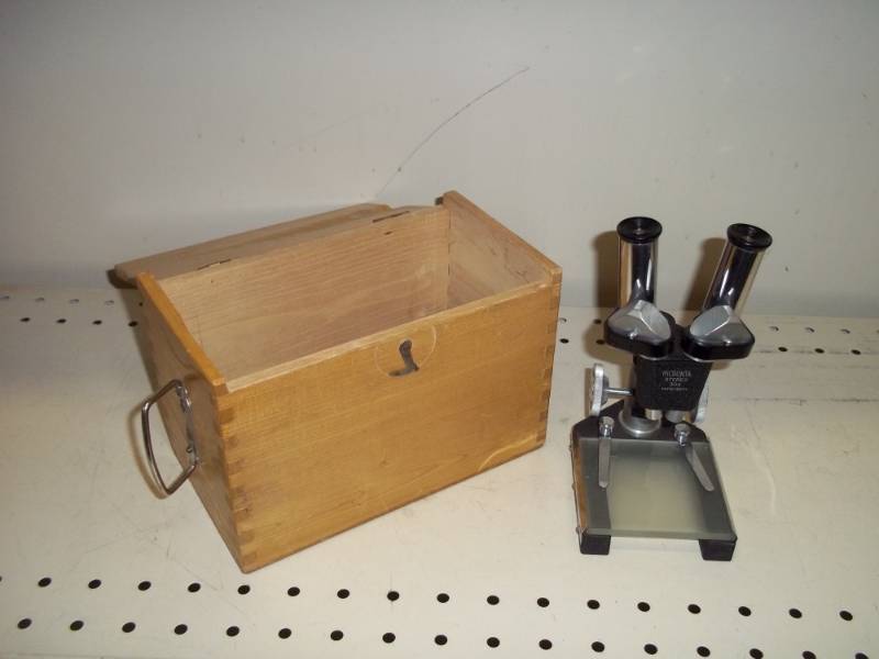 lot 216 image: Micronta stereo 30x with wood case