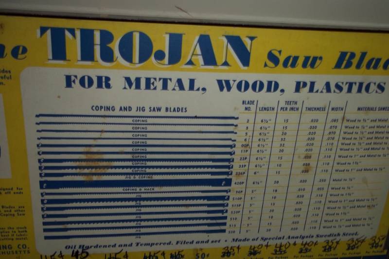 lot 262 image: Metal case with coping and jigsaw blades