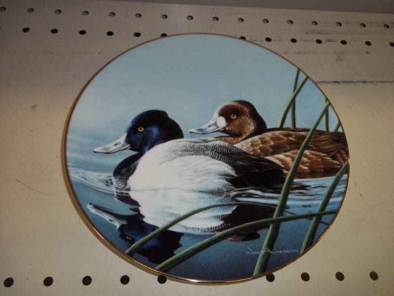 lot 276 image: Collector Plate  The Federal Duck Stamp Plate collection 1990 The Lesser Scaup