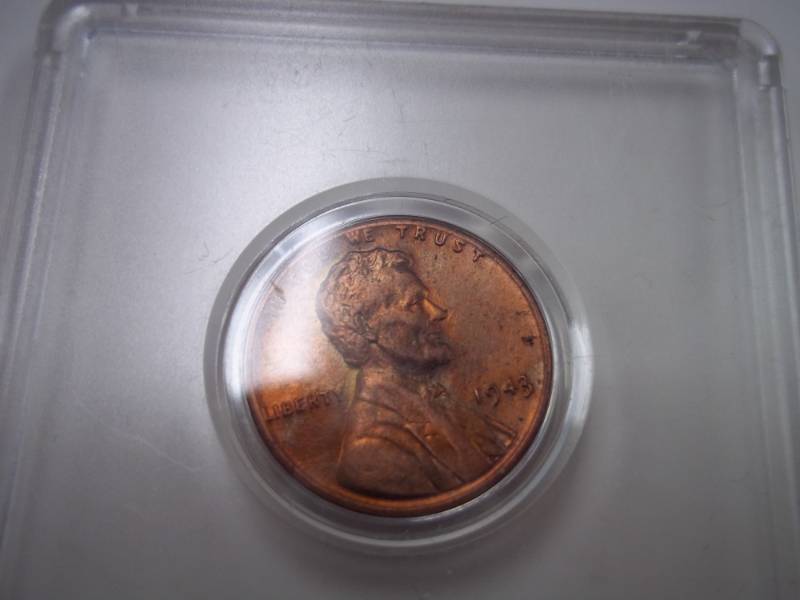 1943 Penny in case
