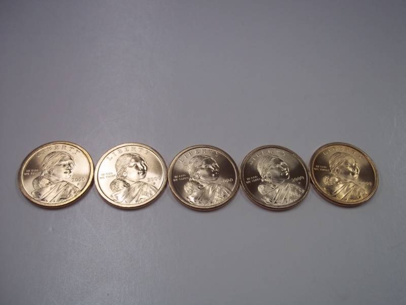 5 Sacagawea Dollar 2000 Error