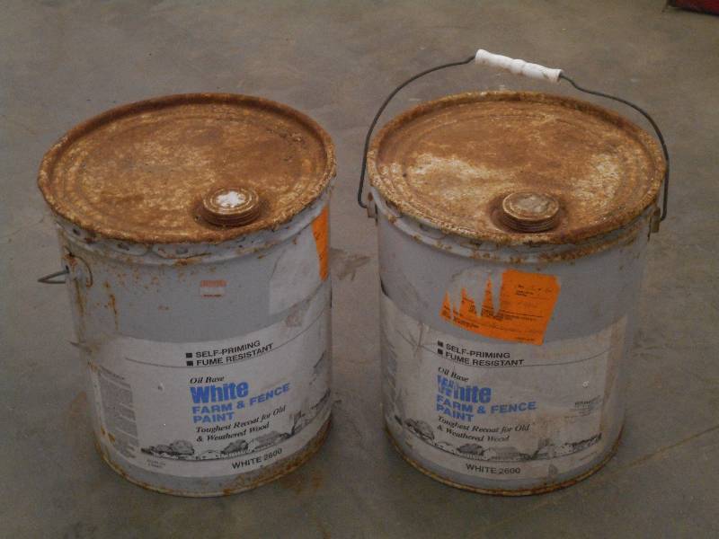 lot 49 image: (2) Steel Pales Of Oil Based Farm &...