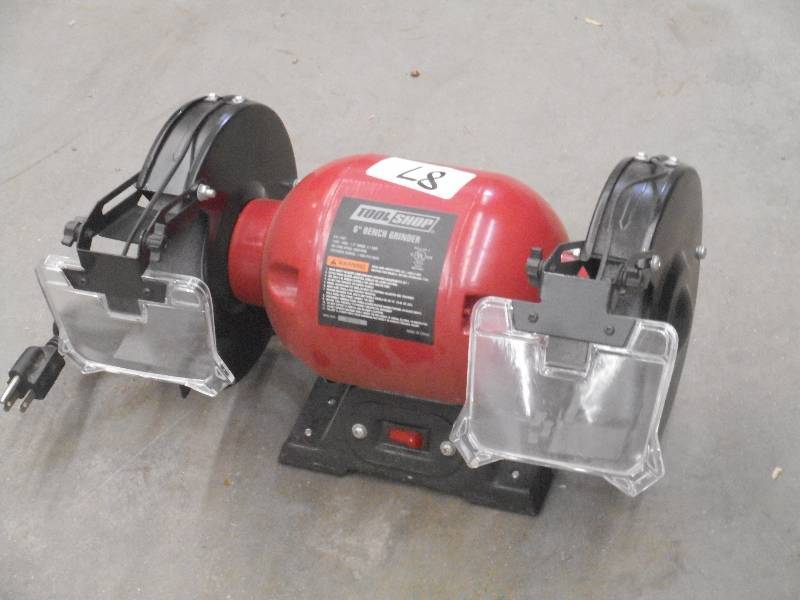 lot 87 image: Tool Shop 6 Bench Grinder, Like Ne...