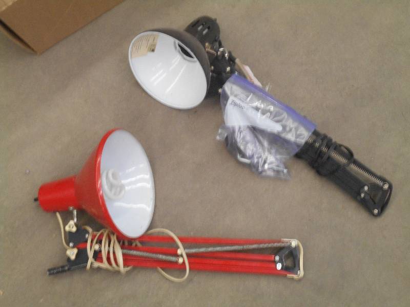 lot 96 image: Box Of (2) Adjustable Work Lights ...