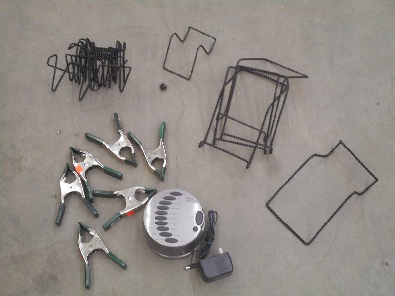 lot 100 image: Box Of Assorted Clamps, Display Rac...