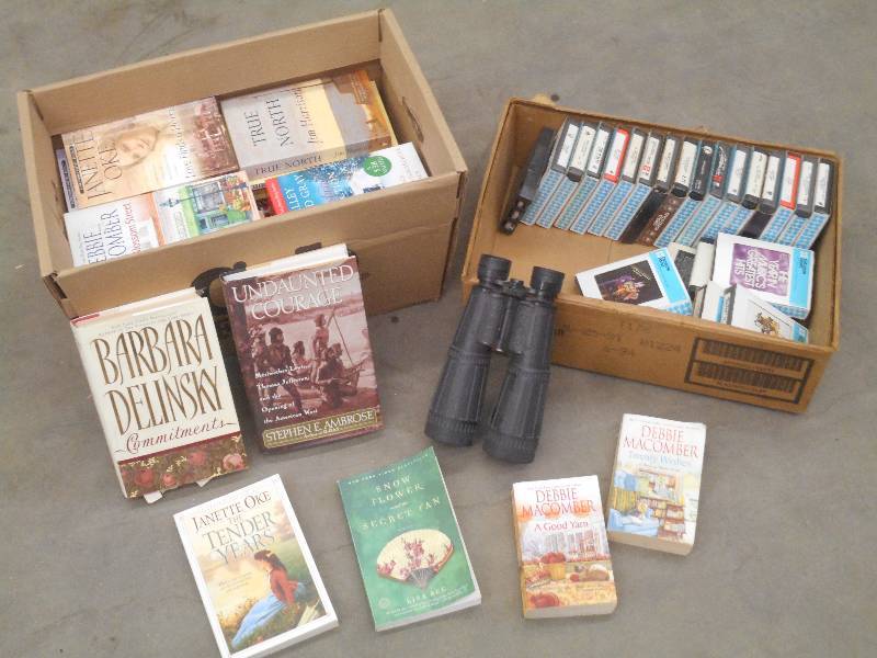 lot 102 image: (2) Boxes Of Assorted Books, Tapes,...