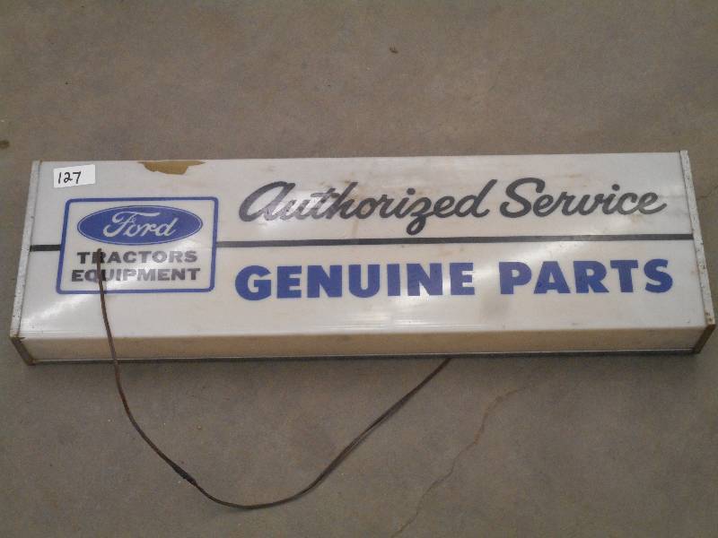 lot 127 image: 12x36 Lighted Ford Parts Sign...
