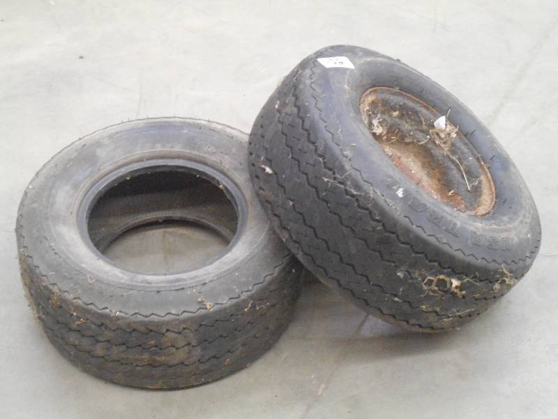 lot 132 image: (2) 20.5810 Trailer Tires ...