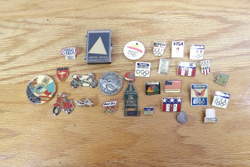 lot 7 image: Lot of Vintage Olympic, Sports, etc. Pins