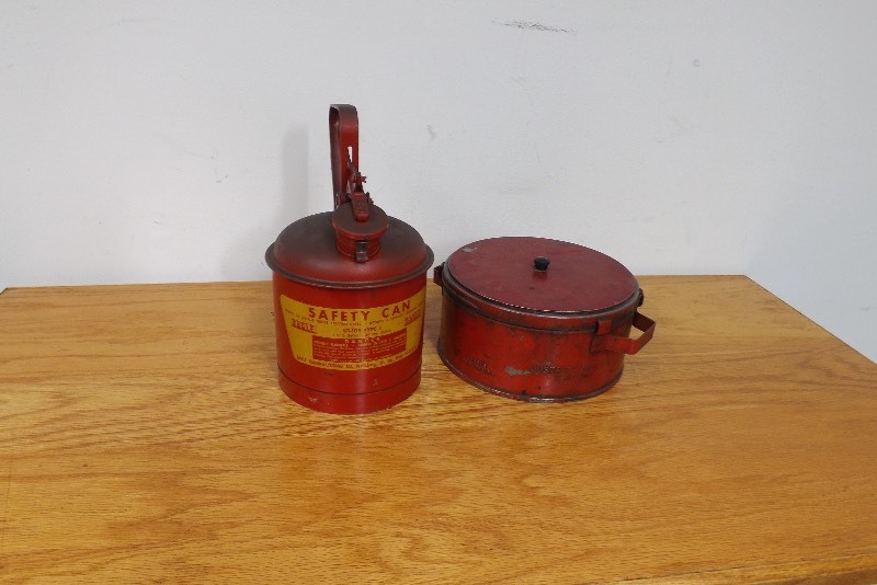 lot 20 image: Vintage Eagle and Justrite Safety Cans