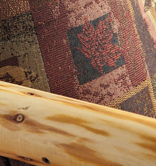 Log Arm Chair with Ottoman